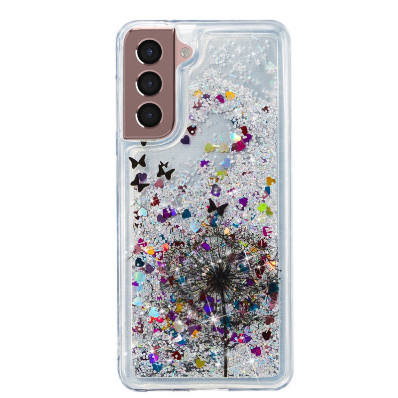 Samsung Galaxy S22 5G Löwenzahn Glitter Cover