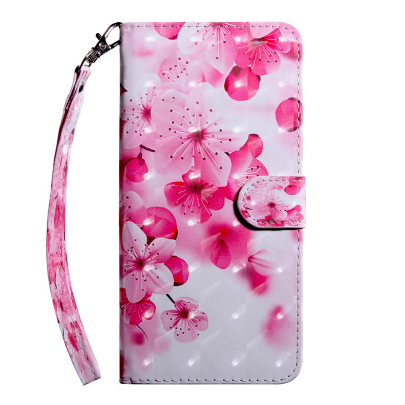 Hülle Samsung Galaxy S22 5G Blumen Rosa