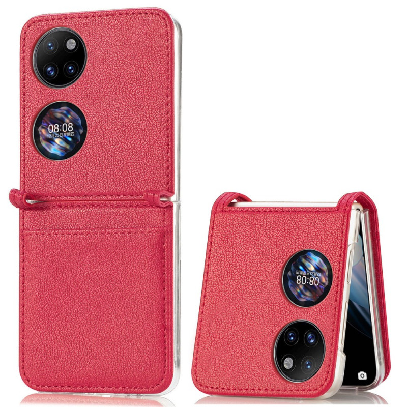 Cover Huawei P50 Pocket Texture Leder Kartenhalter