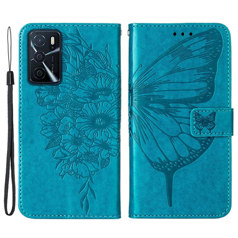 Oppo A16 / A16s Tasche Schmetterling Design