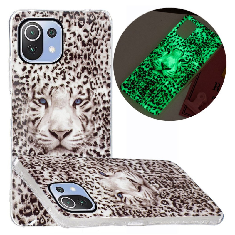 Xiaomi 11 Lite 5G NE/Mi 11 Lite 4G/5G Leopard Fluoreszierend Cover