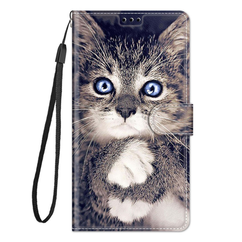 Xiaomi Redmi Note 10 Pro Tasche Katze zu niedlich mit Riemen