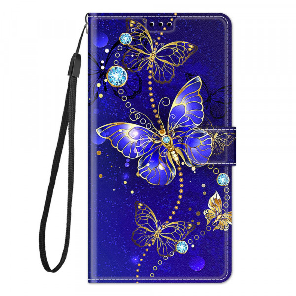 Xiaomi Redmi Note 10 Pro Schmetterling Fan Tasche mit Riemchen