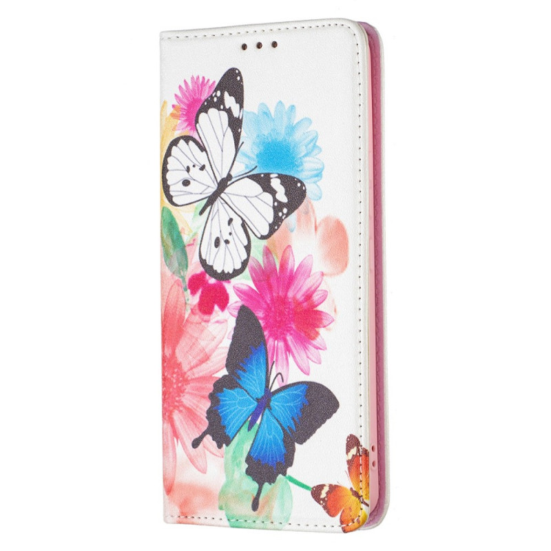 Flip Cover Samsung Galaxy A53 5G Bunte Schmetterlinge