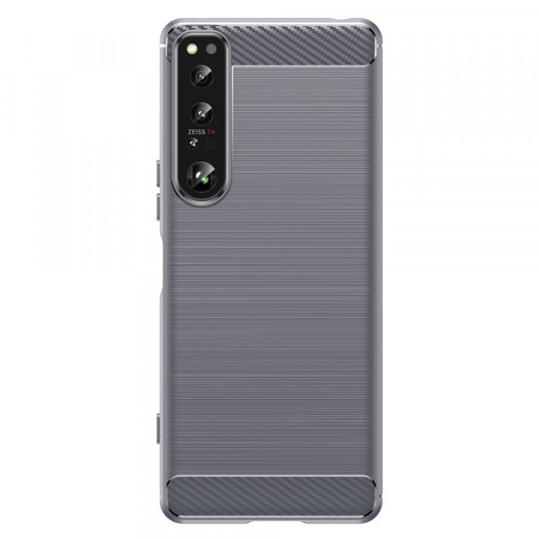 Sony Xperia 1 IV Kohlefaser Cover Gebürstet