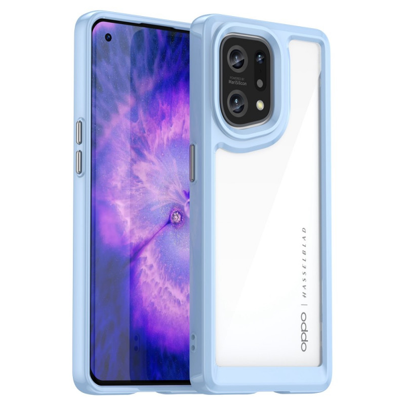 Oppo Find X5 Hybrid Cover Farbige Kanten