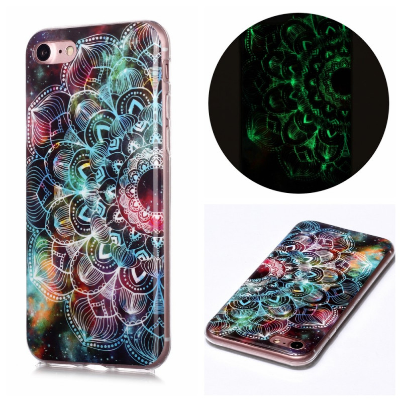 iPhone Cover SE 3 / SE 2 / 8 / 7 Fluoreszierend Mandala