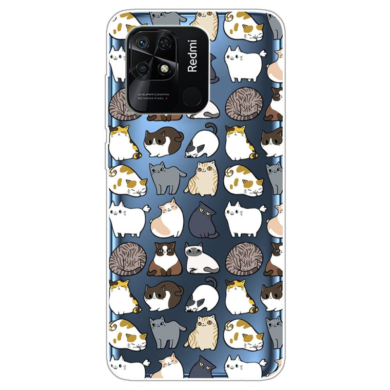 Xiaomi Redmi 10C Multiple Cat Cover