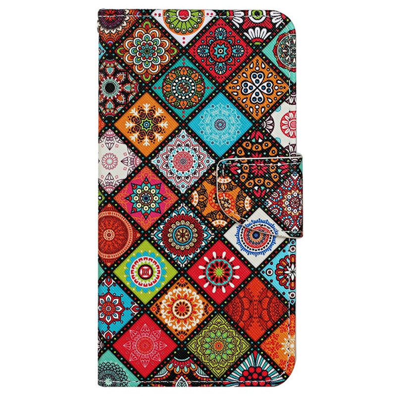 Xiaomi Redmi 10C Patchwork Tasche mit Riemen