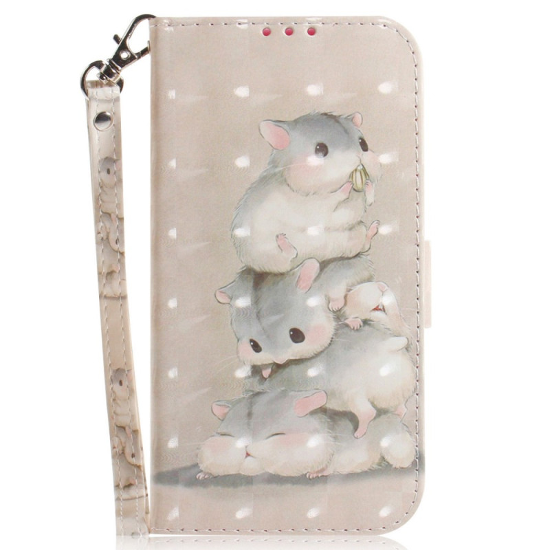 Xiaomi Redmi 10C Tasche Hamster mit Riemen