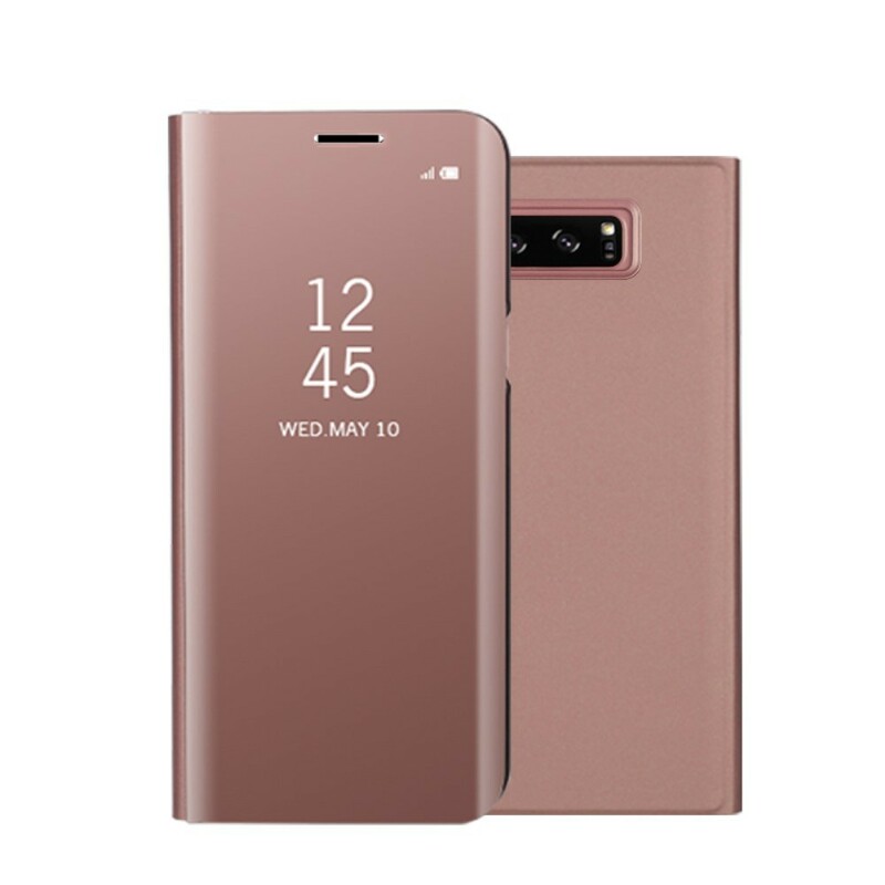 Flip Cover Samsung Galaxy Note 8 Spiegel Und Leder-Effekt