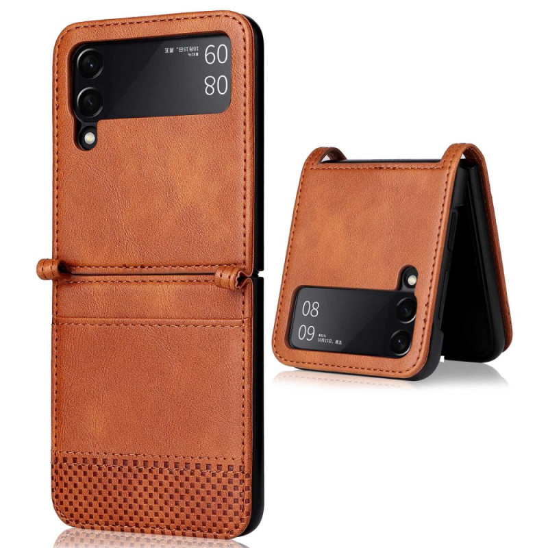 Samsung Galaxy Z Flip 4 Style Vintage Leder Hülle Kartenhalter