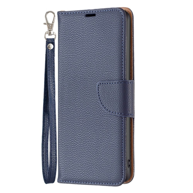 Xiaomi 12T / 12T Pro Style Leder Litchi Tasche mit Riemen