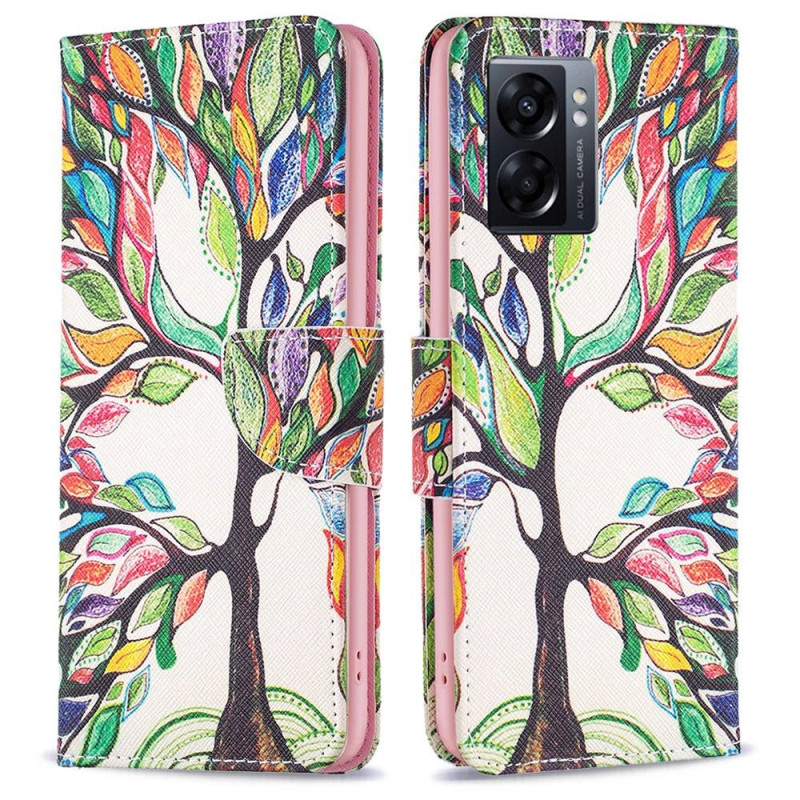 Hülle Oppo A77 5G / A57 5G Farbiger Baum