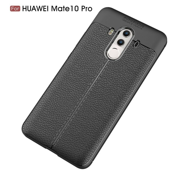 Huawei Mate 10 Pro Cover Lederoptik Litschi Double Line