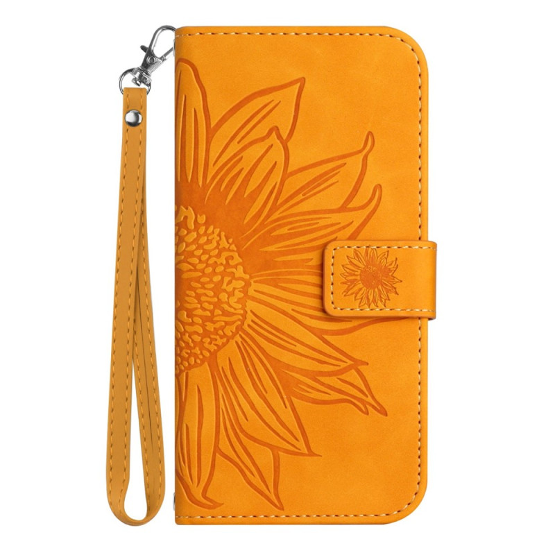 Oppo Reno 8 Pro Tasche Sonnenblume mit Riemen
