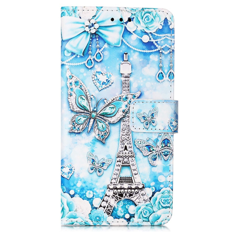 Hülle Samsung Galaxy A54 5G Eiffelturm Schmetterlinge
