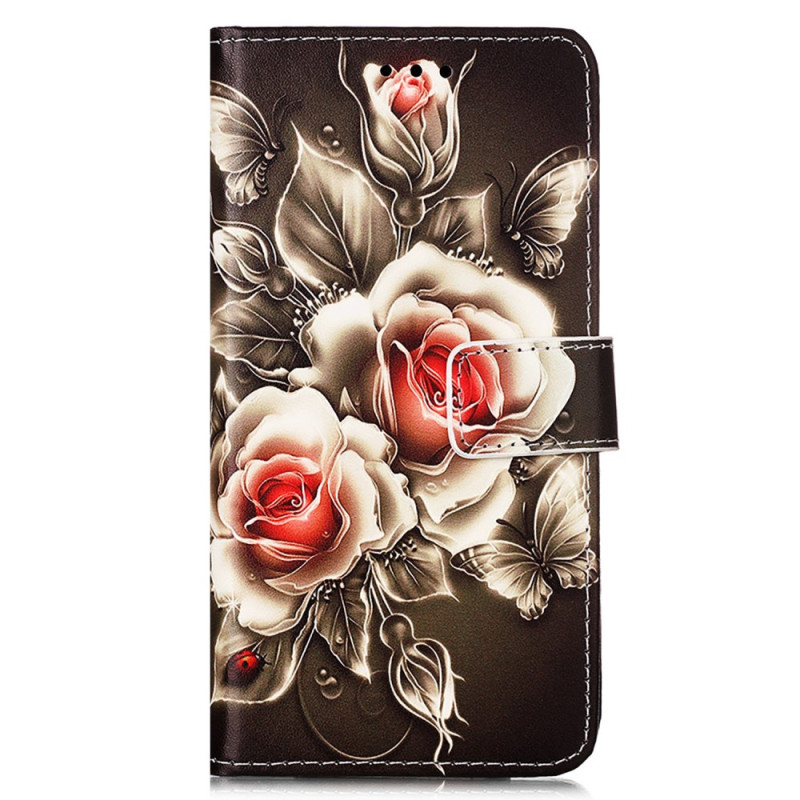 Samsung Galaxy A54 5G Tasche Roses mit Riemen