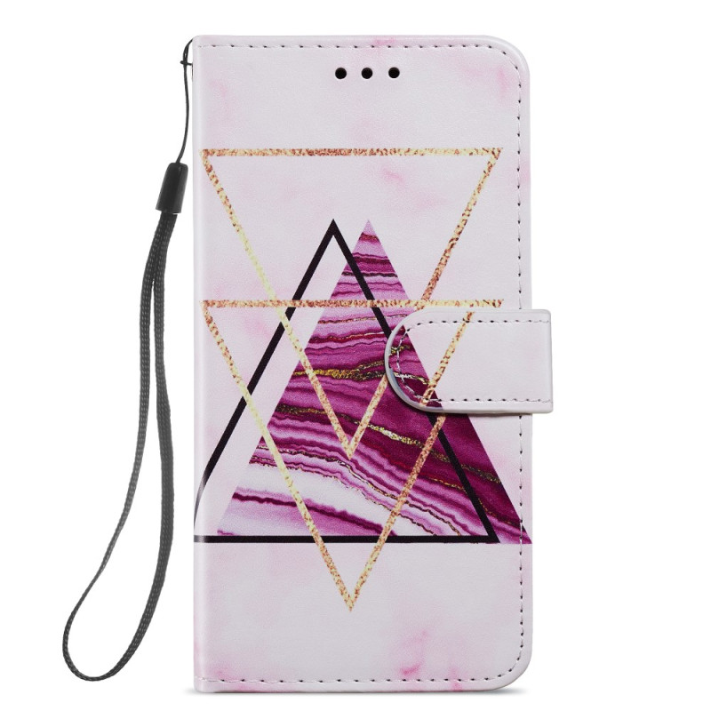 Samsung Galaxy A34 5G Style Marmor Tasche mit Riemen