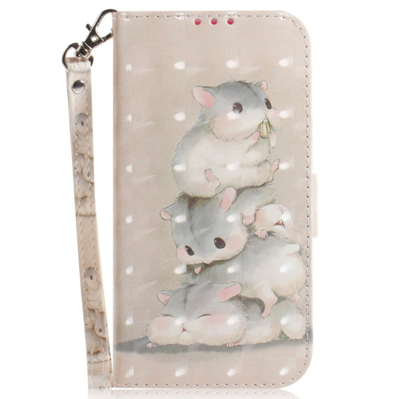 Xiaomi Redmi 12C Tasche Hamster mit Riemen