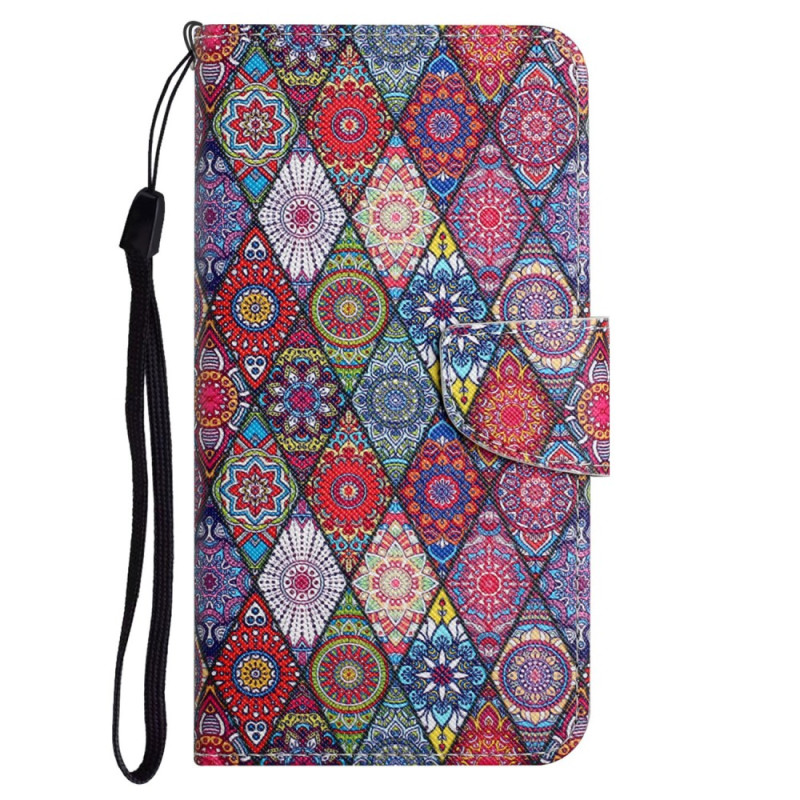 Xiaomi Redmi 12C Patchwork Tasche mit Riemen