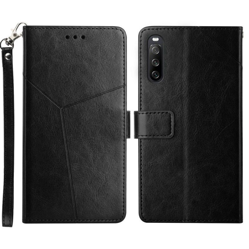 Sony Xperia 10 V Style Leder Y Design Hülle