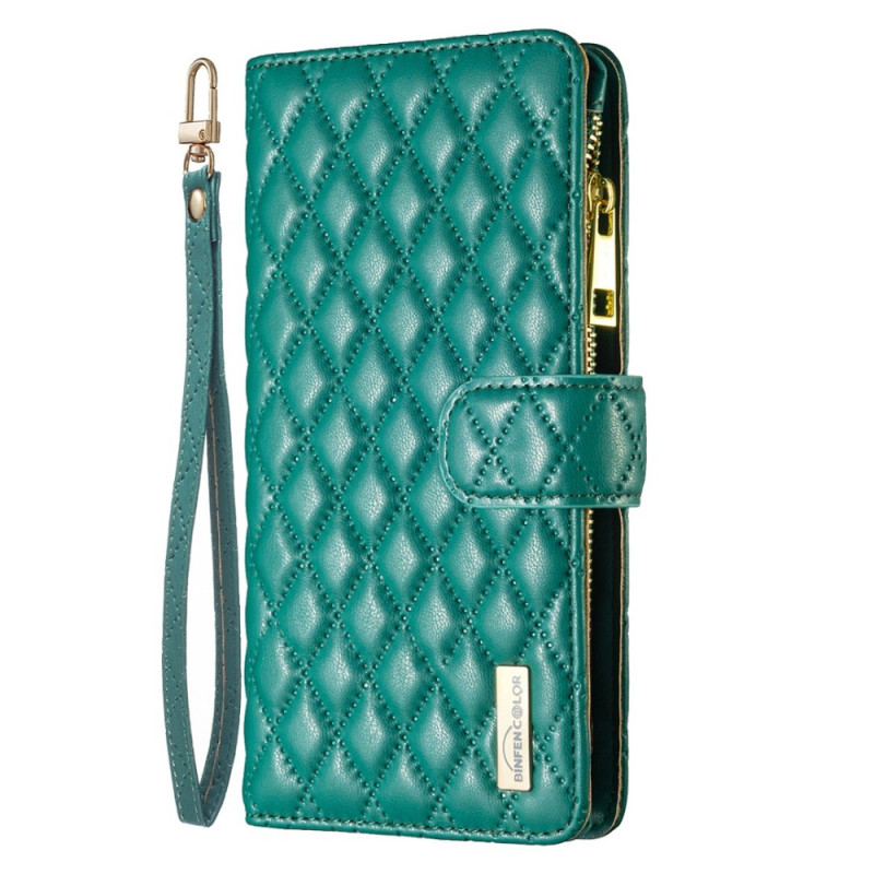 Hülle Moto G62 5G Brieftasche Quilted Binfen Color