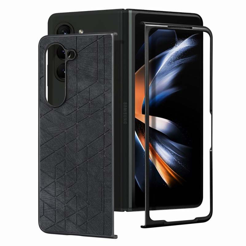 Samsung Galaxy Z Fold 5 Kunstleder Cover Geometrische Motive