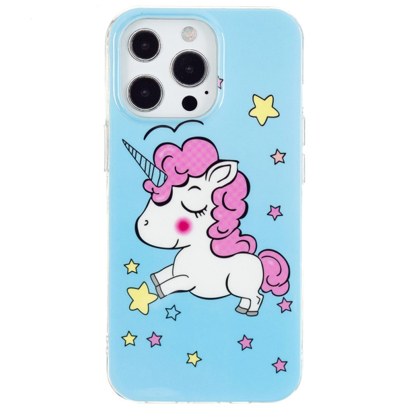 iPhone 15 Pro Max Cover Fluoreszierend Einhorn