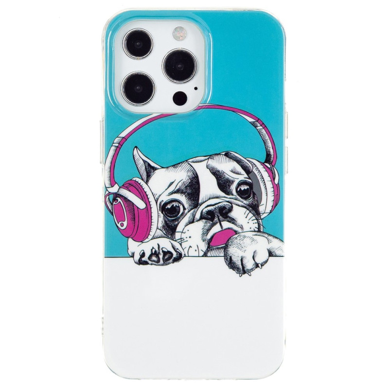 iPhone 15 Pro Max Cover Fluoreszierend Hund