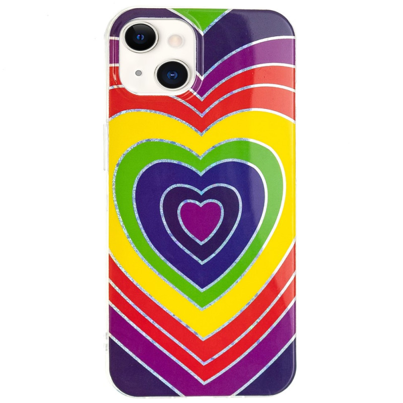 iPhone 15 Plus Cover Psychedelisches Herz