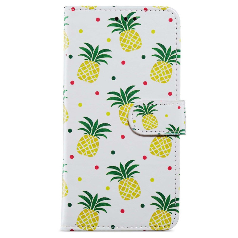 Hülle iPhone 15 Pro Max Ananas mit Brille mit Riemen