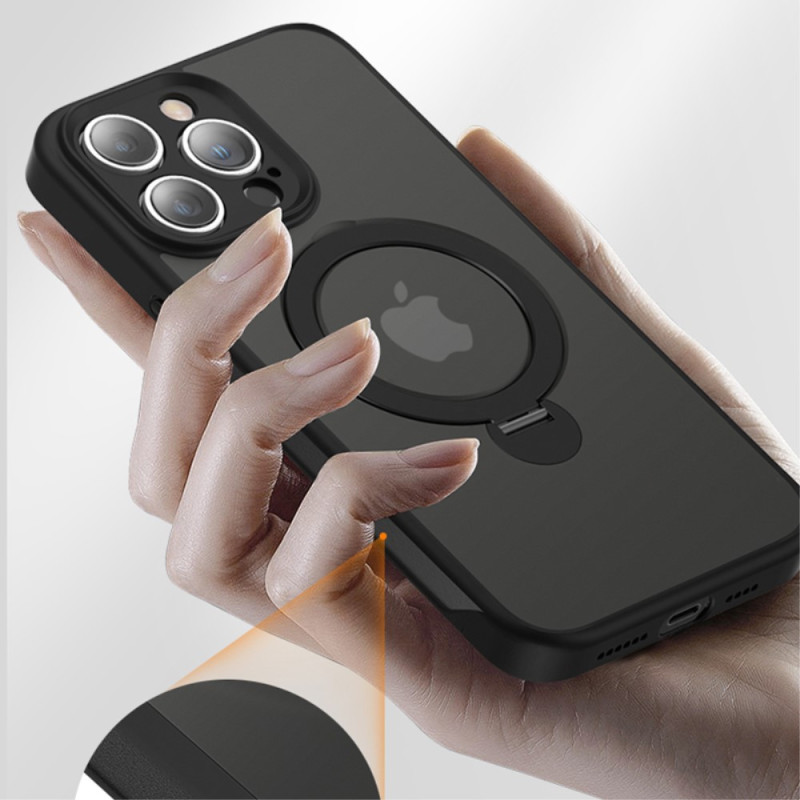 MagSafe-kompatibles transluzentes iPhone 15 Pro Cover mit Halterung