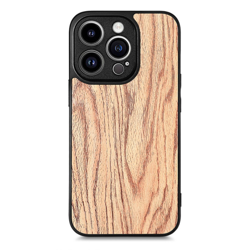 iPhone 15 Pro Max Style Lederhülle mit Holzeffekt