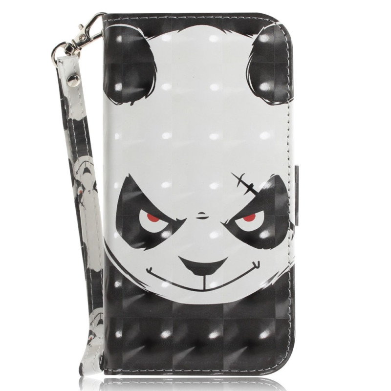 Tasche Moto G82 5G / G52 Angry Panda mit Riemen