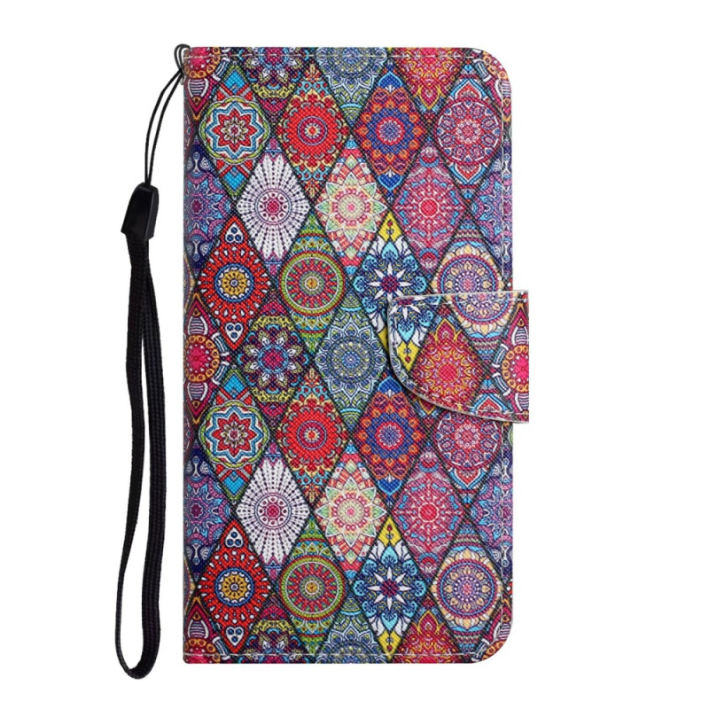 Samsung Galaxy S23 FE Patchwork Tasche mit Riemen
