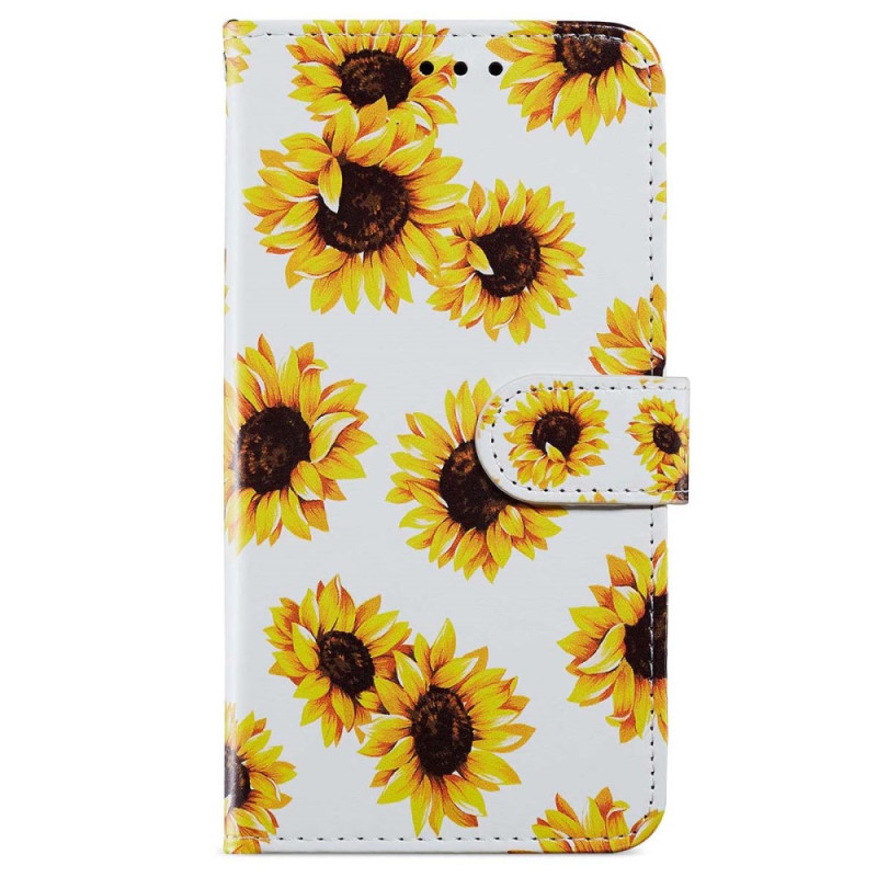 Samsung Galaxy S23 FE Hülle Sonnenblumen mit Riemen