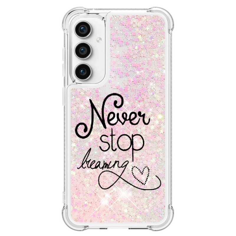 Samsung Galaxy S23 FE Glitzer Never Stop Dreaming Cover