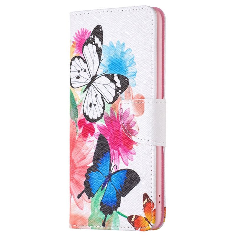 Xiaomi 13T / 13T Pro Hülle Schmetterlinge Aquarell
