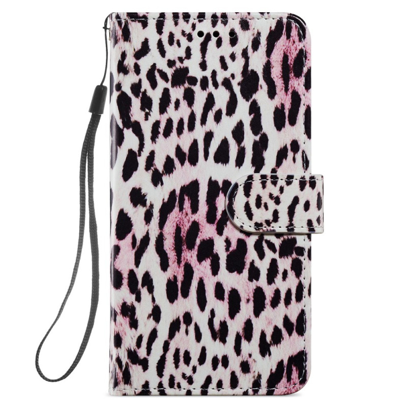 Samsung Galaxy S24 5G Leopardenmuster Tasche mit Riemen