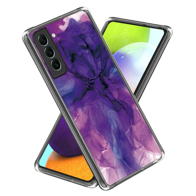 Samsung Galaxy S24 5G Cover Abstraktes Marmor Muster Violett