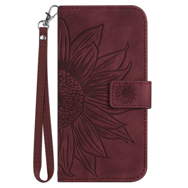 Tasche Moto G84 5G Sonnenblume mit Riemen
