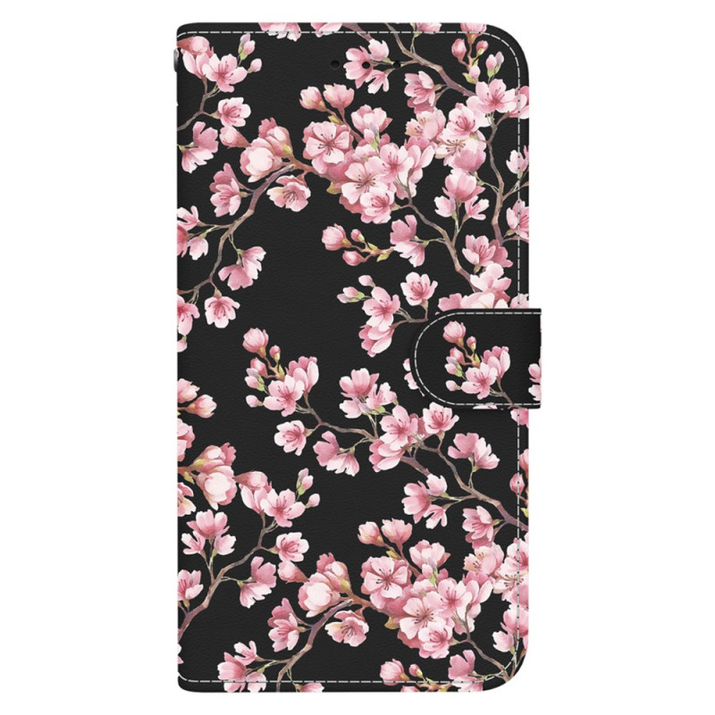 Tasche Moto G54 5G Pflaumenblüten Rosen mit Riemen