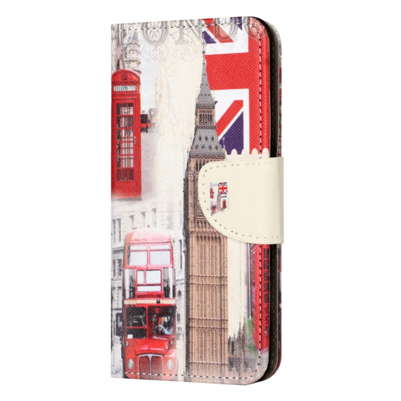 Tasche Moto G54 5G London Life mit Riemen