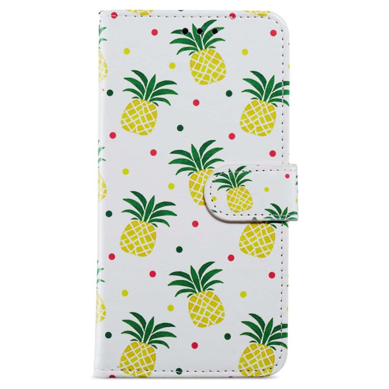 Xiaomi Redmi 13C / Poco C65 Tasche Ananas-Motiv mit Riemen