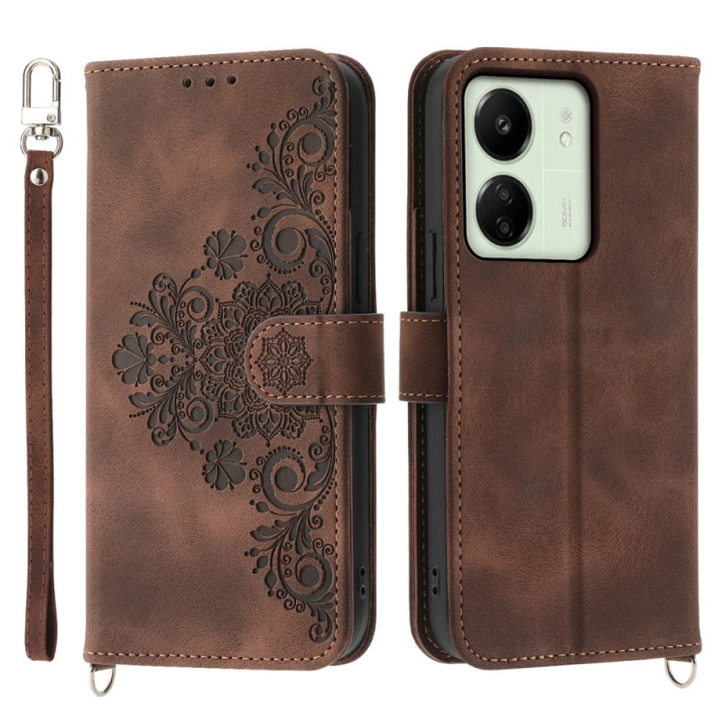 Xiaomi Redmi 13C 4G/5G/Poco C65 Lace Tasche mit Riemen und Schulterriemen