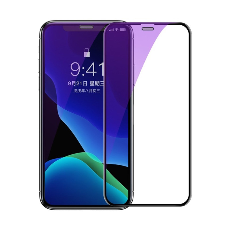 Blaulichtschutz aus gehärtetem Glas für iPhone 11 / XR Display (2 Stück) BASEUS