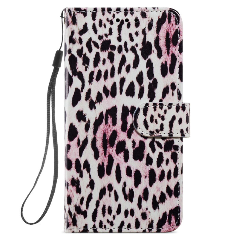 Samsung Galaxy S24 Plus 5G Leoparden-Effekt Tasche mit Riemen