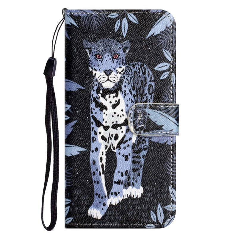 Samsung Galaxy A25 5G Leopardenmuster Tasche mit Riemen