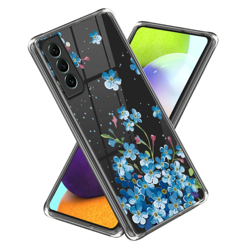 Samsung Galaxy S24 Plus 5G Cover Blaue Blumen